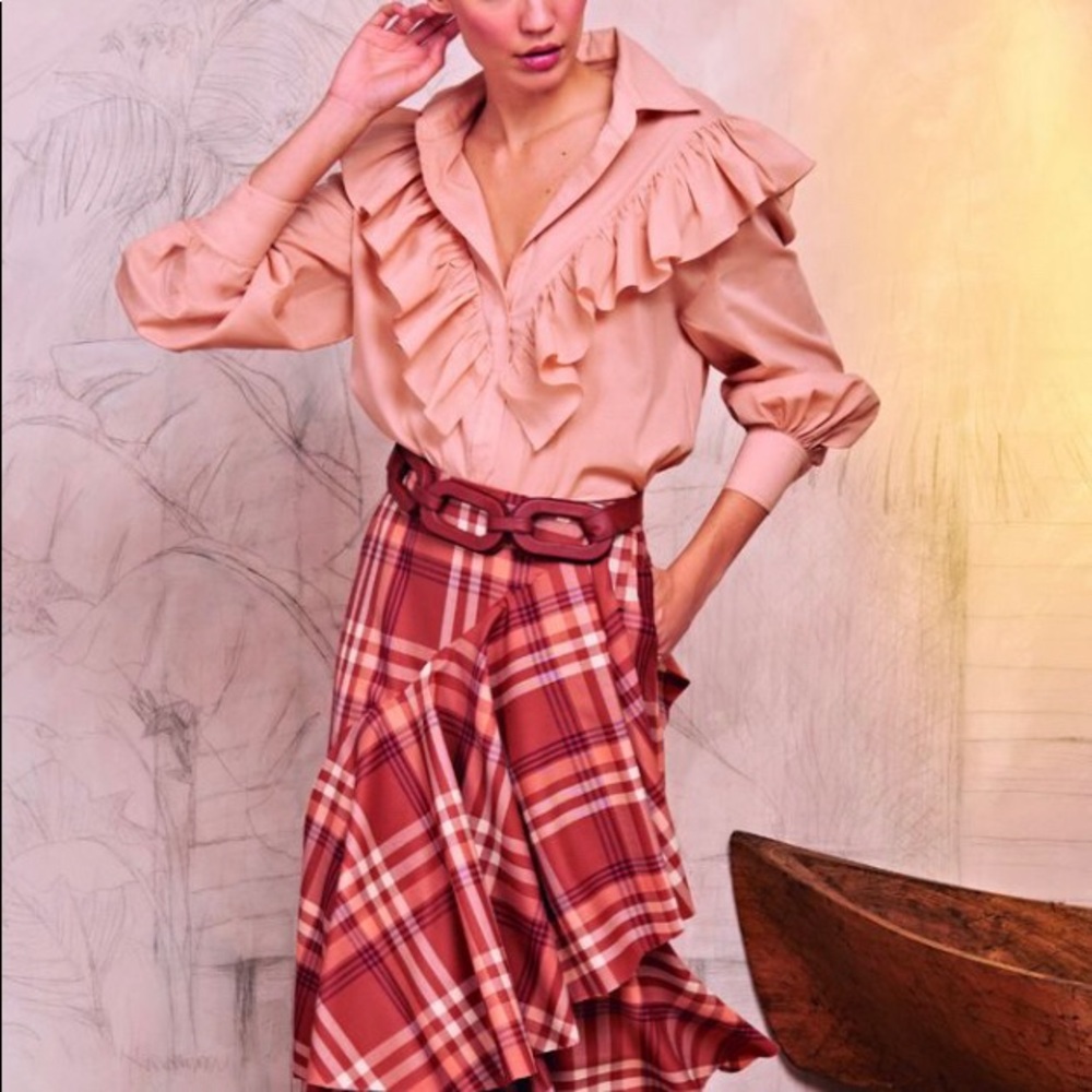 Johanna Ortiz linen shirt size 10 new with tags